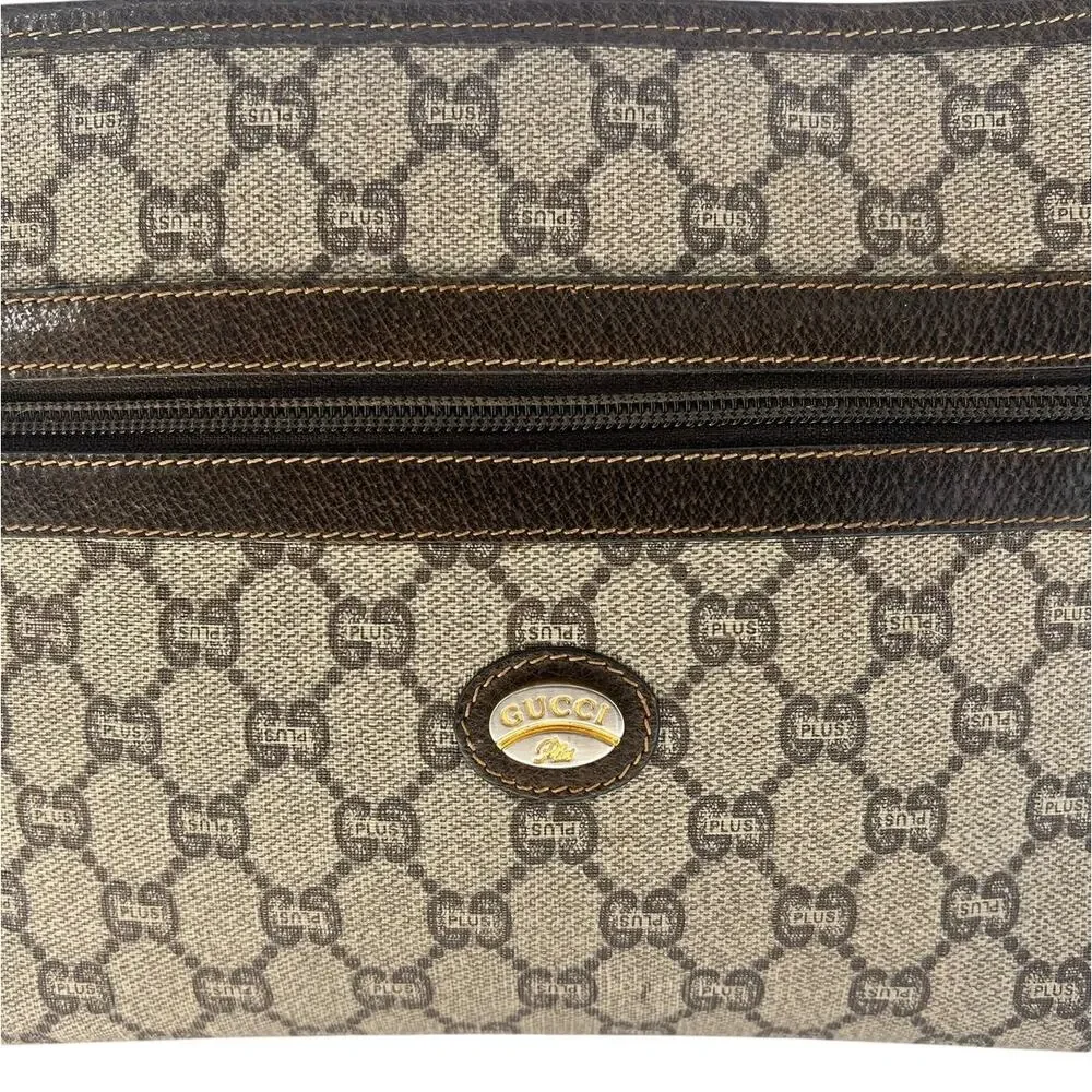 Gucci Plus Monogram Top Zip Pouch‎ Clutch